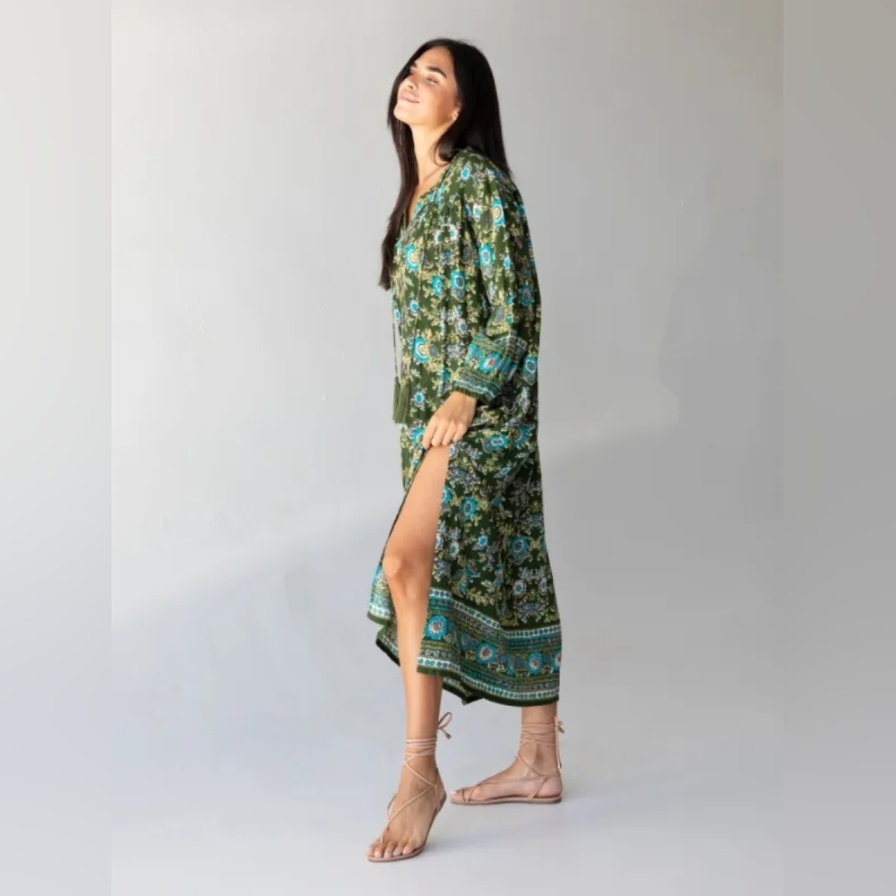 Natural Life Floral Green Maxi Dress - Picture 3 of 4